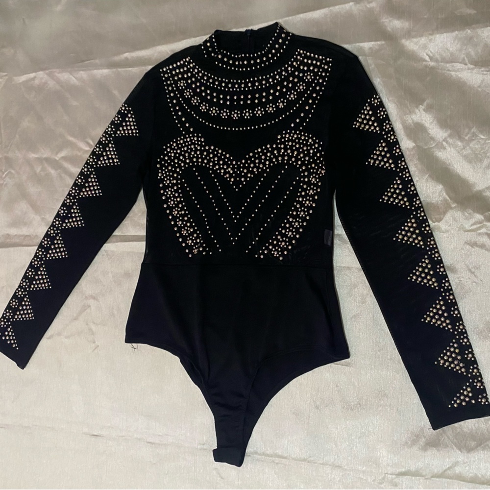 2 bodysuits black and burgundy bundle